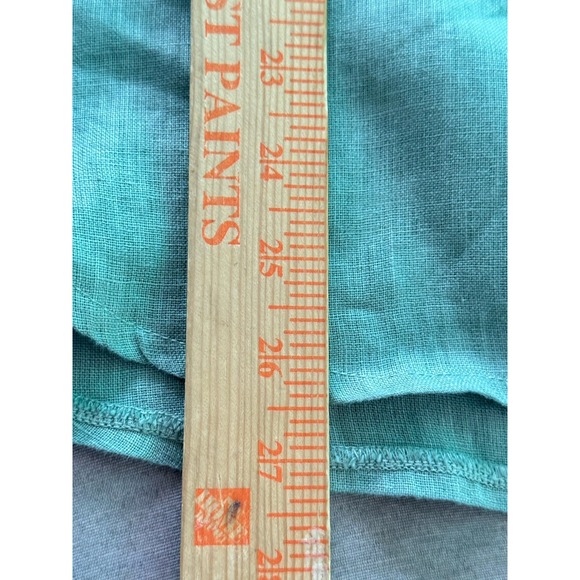 Full Stone‎ Linen Shirt 2XL Green Button Front Italy Made Relaxed Coastal Casual - Picture 7 of 7